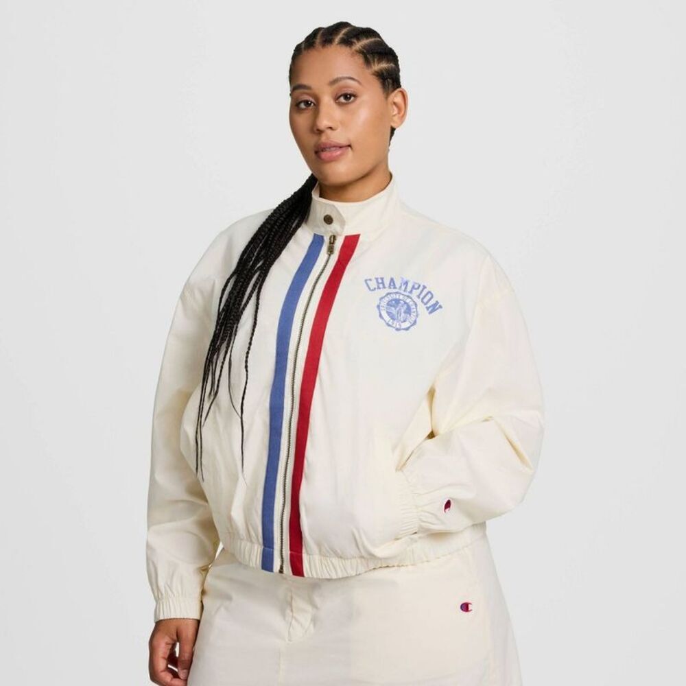 Champion Women's Game Day Full Zip Top - Cream 1X